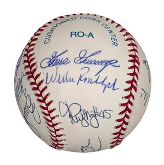 1980 New York Yankees Reunion Signed Baseball With 12 Signatures (JSA)